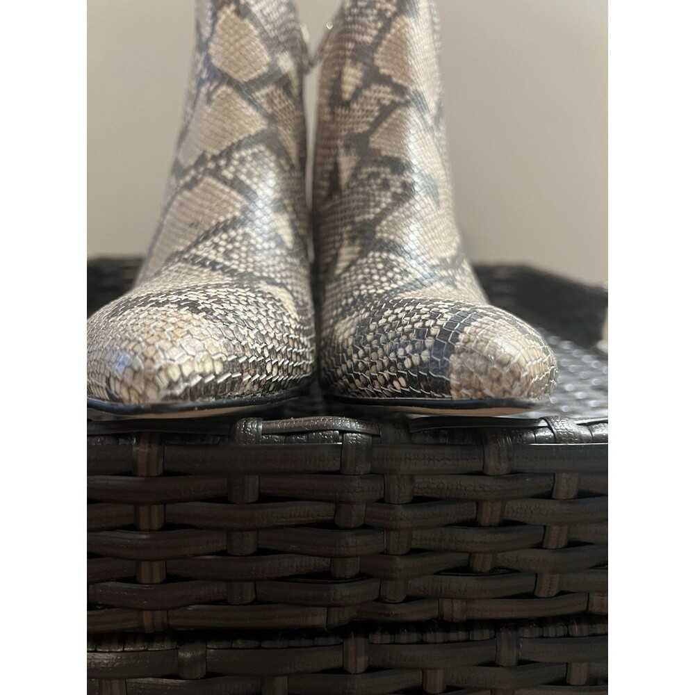 Dolce Vita Leather Snake Embossed Ankle Boots Booties 9 Western Summer Cowgirl - Picture 7 of 12
